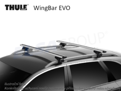 Střešní nosič Daewoo Rezzo 00- WingBar EVO, Thule, TH710410-711100_15