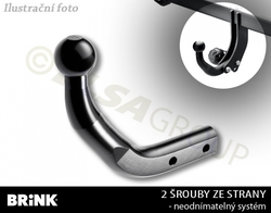 Tažné zařízení Fiat Punto Grande+EVO 2005-2011 , pevný čep 2 šrouby, BRINK