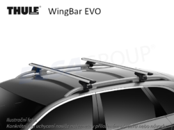 Střešní nosič Fiat Doblo 01- WingBar EVO, Thule, TH710410-711300_16