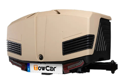 TowCar TowBox Camper V3 Long béžový, s výklopným ramenem na tažné zařízení