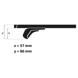 Střešní nosič Alfa Romeo 156 Sportwagon 97-06 G3 Clop 110 cm