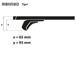 Střešní nosič Audi A3 Sportback 09/04-03/13 HB 5-dv., Typ 8P, Menabo Tiger