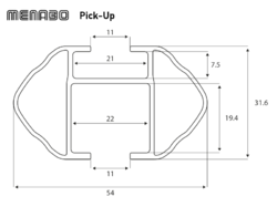 Střešní nosič Audi Q3 06/11-10/18 SUV, Typ 8U, Menabo Pick-Up