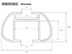 Střešní nosič Dacia Sandero II Stepway 10/12- HB, Menabo Sherman