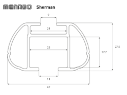 Střešní nosič Infiniti QX70 03/13- SUV, Menabo Sherman