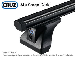 Střešní nosič Peugeot Partner 08-18, CRUZ ALU Cargo Dark