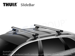 Střešní nosič Subaru Forester 13- SlideBar, Thule