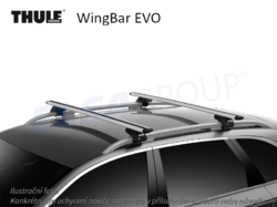 Střešní nosič Toyota Land Cruiser 90 95-02 WingBar EVO, Thule