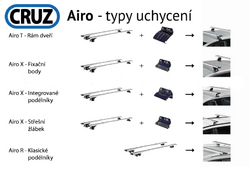 Střešní nosič Toyota Proace City Verso L1/L2 24-, CRUZ Airo FIX Dark