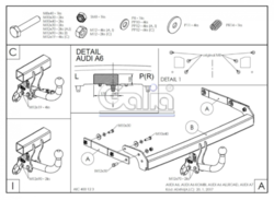 Tažné zařízení Audi A6 sedan / kombi / Allroad 11-, bajonet