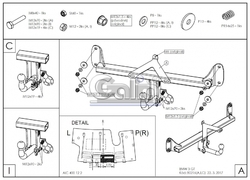 Tažné zařízení BMW 3-serie GT 2013-2014/02 (F34) , bajonet, Galia