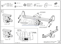 Tažné zařízení BMW 3-serie sedan 2014/03-2019/02 (F30), bajonet, Galia