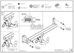 Tažné zařízení BMW X3 2014/03-2017/10 (F25) , bajonet, Galia