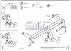 Tažné zařízení Chevrolet Captiva 2006-2013 , bajonet, Galia