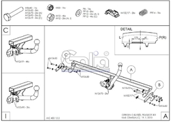 Tažné zařízení Citroen C-Elysée / Peugeot 301 - odnímatelné, od 2012