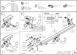 Tažné zařízení Citroen C4 X 2023- , odnímatelný bajonet, Galia