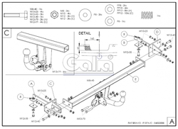 Tažné zařízení Fiat Bravo 2007- , odnímatelný bajonet, Galia