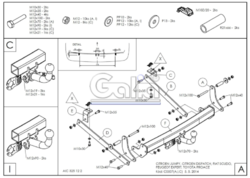 Tažné zařízení Fiat Scudo 2007-2016, odnímatelný bajonet, Galia