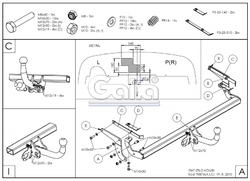 Tažné zařízení Fiat Stilo kombi 2002-2008, odnímatelný bajonet, Galia