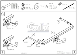 Tažné zařízení Ford B-Max 2012- , odnímatelný bajonet, Galia