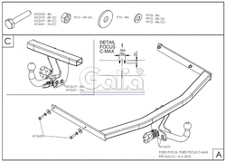 Tažné zařízení Ford C-Max 2010- , bajonet, Galia