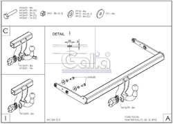 Tažné zařízení Ford Focus HB 3/5 dv. 1998-2004, odnímatelný bajonet, Galia