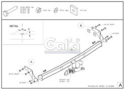 Tažné zařízení Hyundai i10 2008-2013 , odnímatelný bajonet, Galia