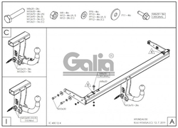 Tažné zařízení Hyundai i30 HB 5dv. 2020-, pevné, Galia