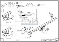 Tažné zařízení Hyundai i30 kombi / Kia Ceed SW - pevné, od 2012