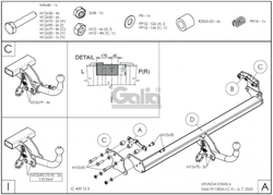 Tažné zařízení Hyundai Ioniq 6 2022- , odnímatelný bajonet, Galia