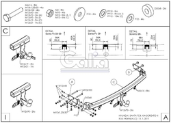 Tažné zařízení Hyundai Santa Fe 2006-2012 (CM) , odnímatelný bajonet, Galia