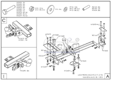 Tažné zařízení Lada VAZ 2170-72 2008- , odnímatelný bajonet, Galia