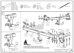 Tažné zařízení Land Rover Discovery Sport 2019/09- (II) , bajonet, Galia