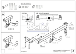 Tažné zařízení Land Rover Range Rover Evoque 2021/01- (L551) , bajonet, Galia