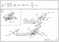 Tažné zařízení Mahindra Goa 2006- , pevné, Galia