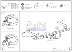 Tažné zařízení Mazda 3 sedan 2013-, bajonet, Galia