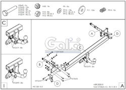 Tažné zařízení Mercedes Benz E sedan 2002-2009 (W211), odnímatelný bajonet, Galia