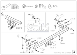 Tažné zařízení Nissan X-Trail 2001-2007 (T30) , odnímatelný bajonet, Galia
