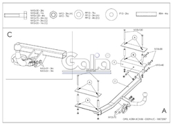 Tažné zařízení Opel Astra kombi 1998-2004 (G), odnímatelný bajonet, Galia