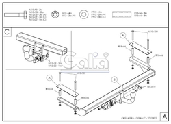 Tažné zařízení Opel Astra sedan 1998-2004 (G), odnímatelný bajonet, Galia