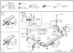 Tažné zařízení Opel Combo / Corsa Combo 2002-2012 (C) , odnímatelný bajonet, Galia