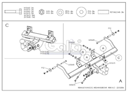 Tažné zařízení Renault Kangoo 1997-2008 (I 2WD) , odnímatelný bajonet, Galia