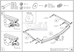 Tažné zařízení Renault Megane kombi 2003-2009 (II), odnímatelný bajonet, Galia