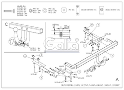 Tažné zařízení Seat Cordoba 1996-2002 , odnímatelný bajonet, Galia
