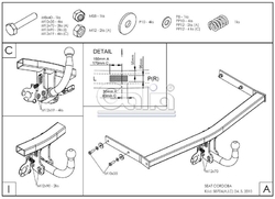 Tažné zařízení Seat Cordoba 2003-2008 , odnímatelný bajonet, Galia
