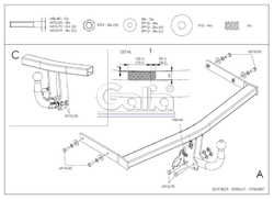 Tažné zařízení Seat Ibiza 2002-2008 , odnímatelný bajonet, Galia