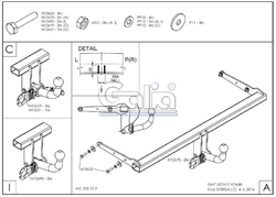 Tažné zařízení Seat Leon ST 2012- , odnímatelný bajonet, Galia