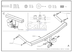 Tažné zařízení Škoda Octavia sedan 2001-2005 4x4 (I), bajonet, Galia