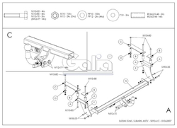 Tažné zařízení Subaru Justy 2004-2007 , bajonet, Galia