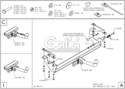 Tažné zařízení Suzuki Jimny 1998- , odnímatelný bajonet, Galia